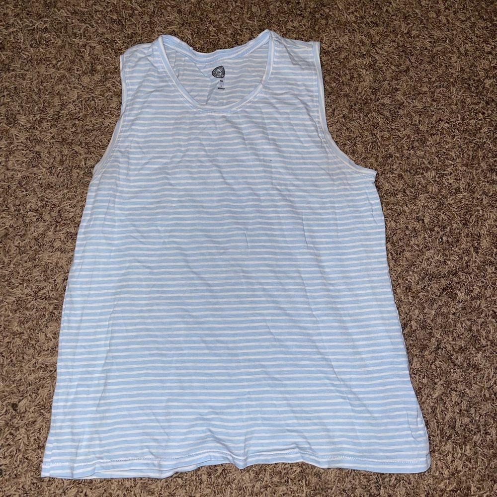 Blue and White tank top from Kohls